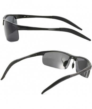 Goggle Al-Mg Metal Frame Men's Sports Polarized Sunglasses Fashion Driving Fishing Lightweight Sun glasses for Men - CV18NZK0...