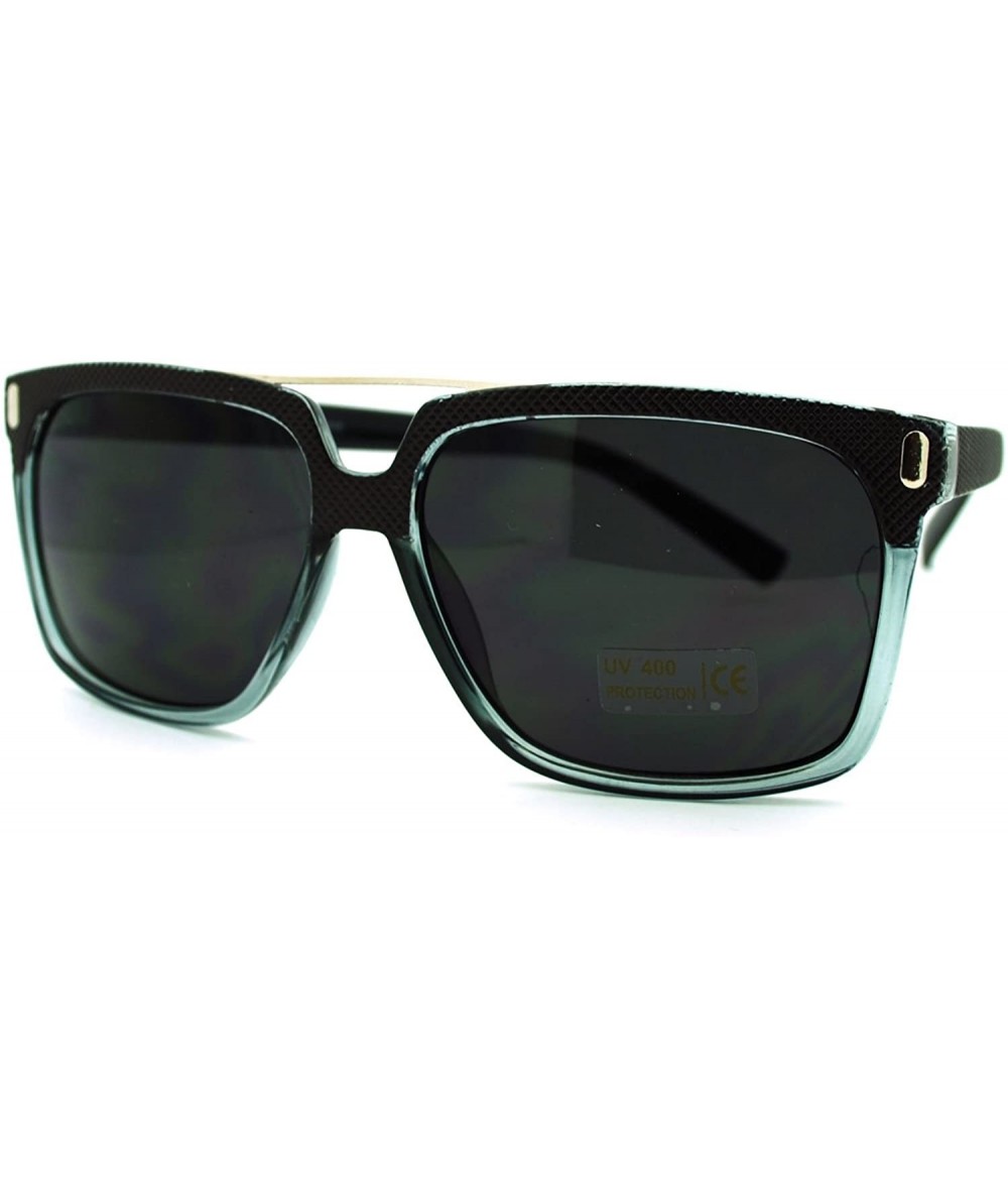 Square Unisex Retro Fashion Sunglasses Stylish Square Flat Top Shades - Gray (Translucent) - CZ11L7Z8925 $18.21