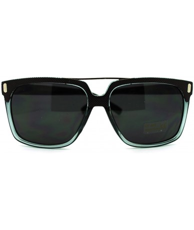 Square Unisex Retro Fashion Sunglasses Stylish Square Flat Top Shades - Gray (Translucent) - CZ11L7Z8925 $18.21