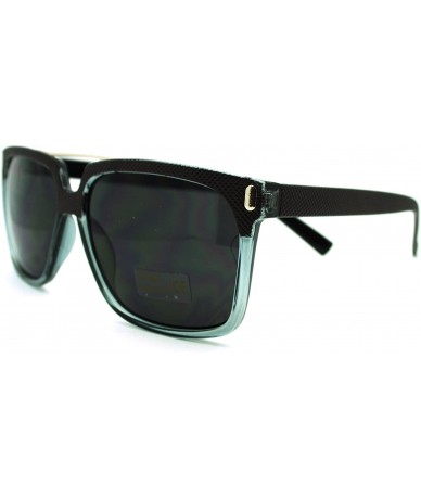 Square Unisex Retro Fashion Sunglasses Stylish Square Flat Top Shades - Gray (Translucent) - CZ11L7Z8925 $18.21