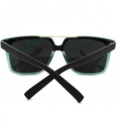 Square Unisex Retro Fashion Sunglasses Stylish Square Flat Top Shades - Gray (Translucent) - CZ11L7Z8925 $18.21
