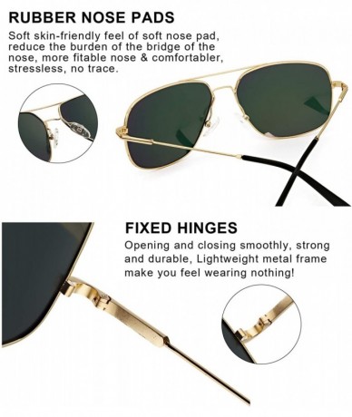 Square Retro Aviator Square Sunglasses for Women Polarized - Fashion Mirrored Lens with Metal Frame 100% UV Protection - CG18...