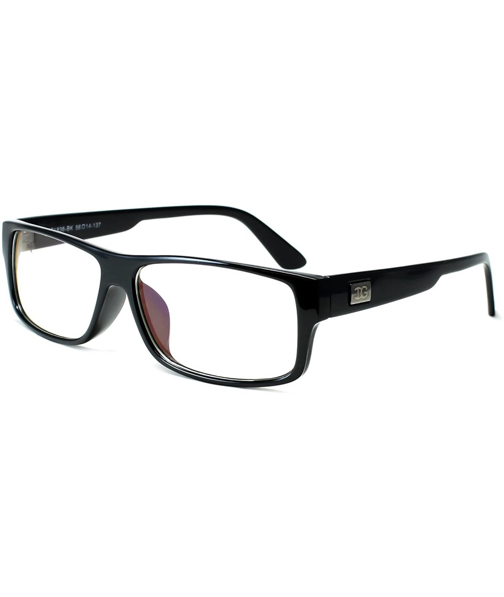 Square "Kayden" Retro Unisex Plastic Fashion Clear Lens Glasses - Black - C41192W6WHT $8.31