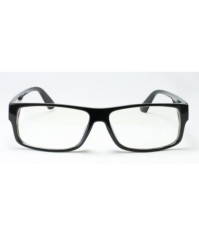 Square "Kayden" Retro Unisex Plastic Fashion Clear Lens Glasses - Black - C41192W6WHT $8.31