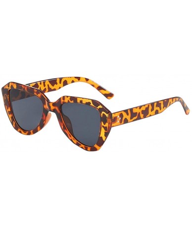 Oversized Oversize Horned Rim Thick Plastic Sunglasses Retro Cateye Polarized Women Sunglasses - Brown - CL190NCLZG5 $15.06