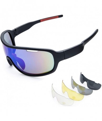 Sport Protection Polarized Sunglasses Interchangeable - Black - CE18Y2NE29S $20.01