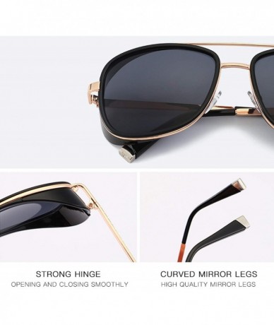 Shield Mens Womens Sunglasses Tony Style Retro Side Shield Square Sunglasses - C5 - CP18TMTO33L $17.45