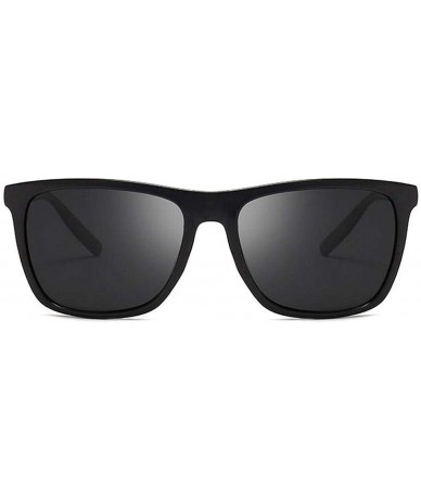 Goggle Square Polarizing Sun Glasses Men Polarized Sunglasses Elasticity Frame Women Er Sunglases Man - Black - CY199CGEI38 $...