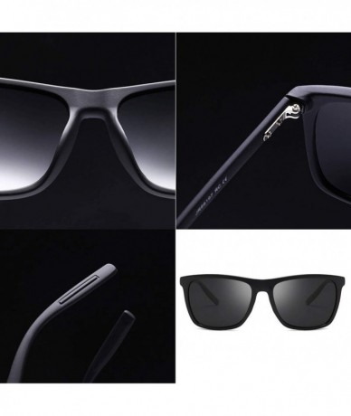 Goggle Square Polarizing Sun Glasses Men Polarized Sunglasses Elasticity Frame Women Er Sunglases Man - Black - CY199CGEI38 $...