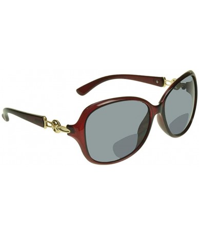 Oversized Bifocal Reading Sunglasses Sun Reader Women Sexy Oversized Frame - Red - CQ18D62A9YT $31.65