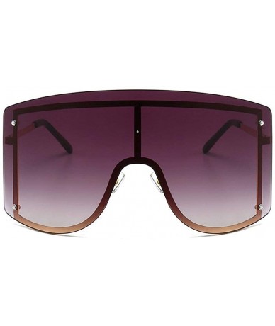 Square Fashion Oversize Sunglasses Gradient Glasses - Gradient Grey - CL190OI58LN $15.28