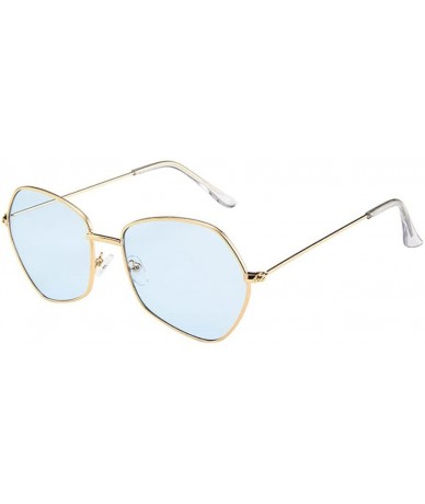 Square Sunglasses Oversize Geometric Polarized - D - CA199SE0ELG $16.77