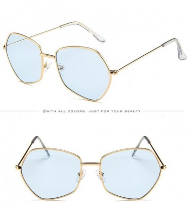 Square Sunglasses Oversize Geometric Polarized - D - CA199SE0ELG $6.51