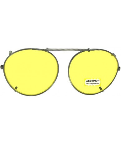 Round Polarized Yellow Sunglasses Pewter Light Height - C8189WZDN2M $17.62