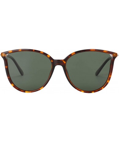 Round Oversized Polarized Sunglasses for Women-Cateye Plastic Frame UV400 Protection with Sunglasses Case U299 - Tor_p - CV18...
