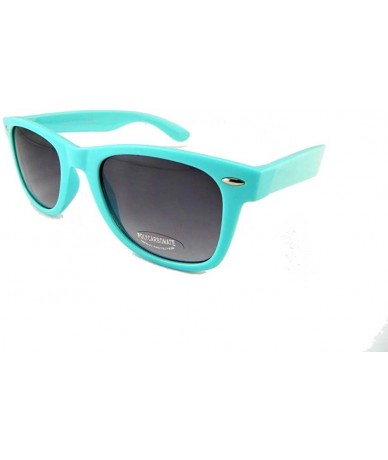 Wayfarer New Promotional Budget Wayfarer Retro Sunglasses - Neon Pastel with Grey Lens - Blue - CN11F4HLXYX $11.29