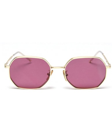 Square fashion retro small square polarized sunglasses trend unisex luxury brand designer girls sunglasses - Red - C1193AITIZ...