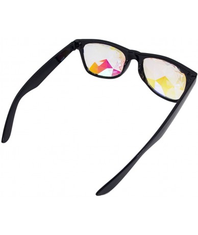 Round Festivals Kaleidoscope Glasses Rainbow Prism Sunglasses Goggles - Black Style 1 - CC186RCHMLG $16.84