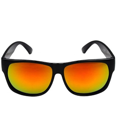 Oval Bad Guys Sunglasses For Picking Up Girls Big Frame Discoloration Lens 58mm - Black/Red - C811AQ7UXUF $12.32