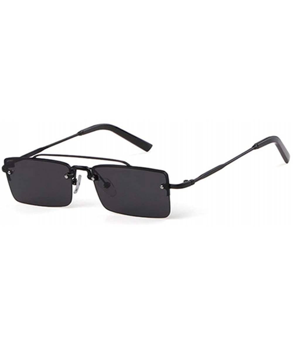 Square Vintage Rectangular Sunglasses Designer Rectangle - C1 - CF197ZH8XQS $8.80