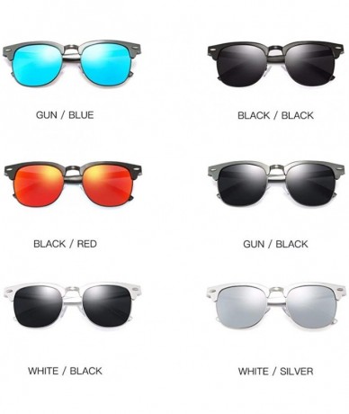 Aviator Men's Polarized Sunglasses All-Aluminum-Magnesium Sunglasses Classic Driver's Sunglasses - D - CP18QTHHDET $44.68