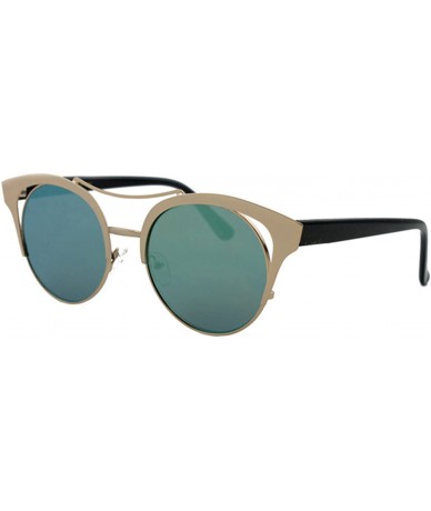 Rectangular Stinga" - Modern Celebrity Design Geometric Fashion Sunglasses - Gold/Light Green/Black - C512NVI4J89 $8.39
