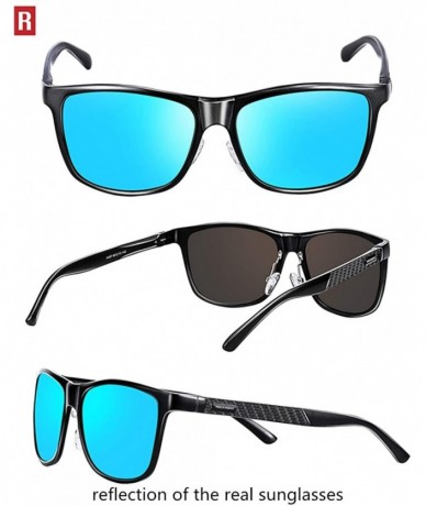 Wrap HD Polarized Al-Mg Metal Driving UV400 Protection Sunglasses for Men Women Outdoor Sunglasses for Medium&Big Head - CH18...