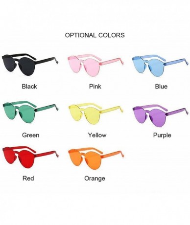 Square Fashion RimlVintage Round Mirror Sunglasses Women Luxury Design Yellow Sun Glasses Oculos - Orange - CW197Y7RNEH $34.28