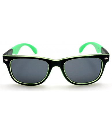 Wayfarer Unisex Neon Classic Wayfarer Sunglasses - Miranda Miguel - Green - CP11XVRSY3V $12.27