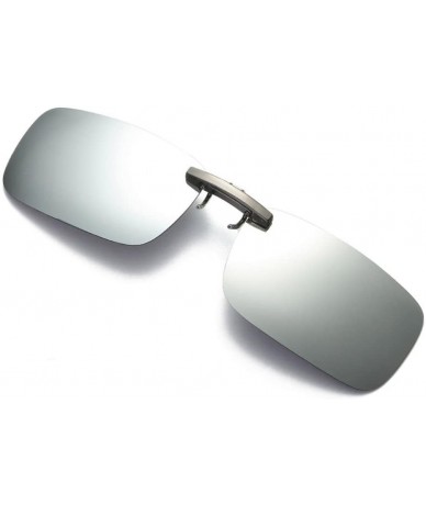 Sport On Sale - Detachable Night Vision Lens Driving Metal Polarized Clip On Glasses Sunglasses - Silver - CH18EGRAILN $6.29