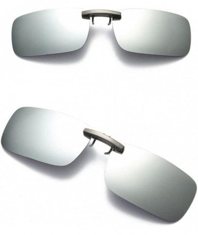 Sport On Sale - Detachable Night Vision Lens Driving Metal Polarized Clip On Glasses Sunglasses - Silver - CH18EGRAILN $6.29