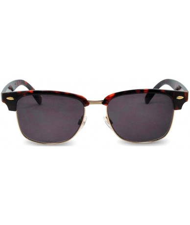Wayfarer Semi Rimless Half Rim Metal Frame Retro Full Reader Sun Reading Glasses Sunglasses - Tortoise - C417YTN2X7M $12.35