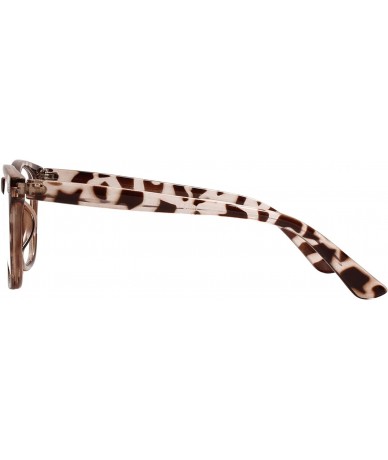 Square Plain Glasses Frame for Women Men non prescription Plastic full Frame Clear Lens - Leopard - CL18QMIZL2G $8.68