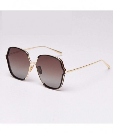 Square Polarized Sunglasses Fashion Oversized Gradient - CB197S57W2R $45.21