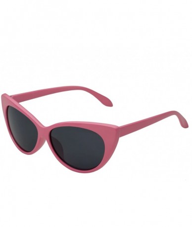 Cat Eye Women's Cat Eye Cute Sunglasses with Multiple Colors Available - Pink - CQ1272U5HJL $8.26