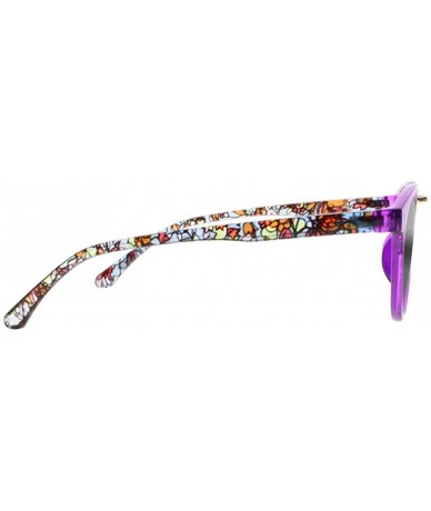 Oval Women Bohemian Style Sunglasses Photochromic Transition Reader Reading Glasses - Purple - CT18HMSZKN3 $18.07