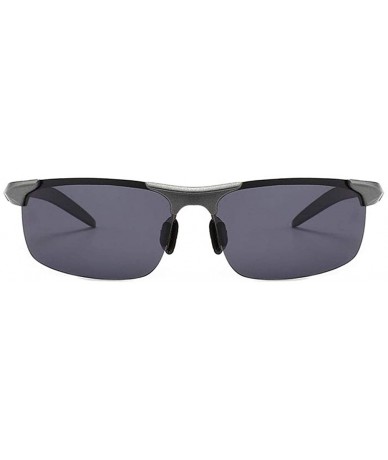 Rectangular Sports UV400 Sunglasses Anti-Glare HD Men's and Women's Night Driving Glasses Ultra Light - Black - C318NWZ9Q2Q $...