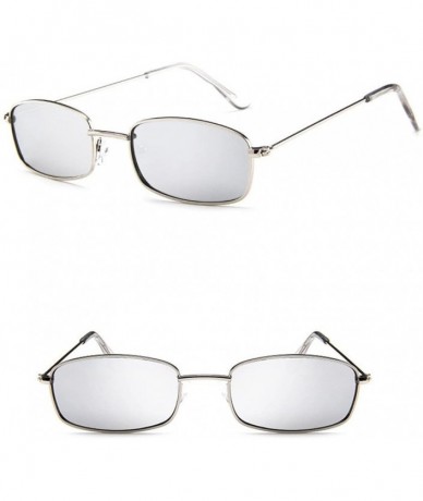 Square Unisex Vintage Sunglasses Women Man Retro Square Shades Small Rectangular Frame Sun Glasses (G) - G - CA18RRQDW82 $18.59