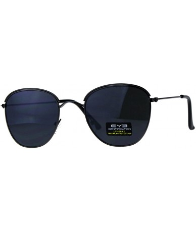 Aviator EyeDentification Sunglasses Unisex Vintage Retro Fashion Shades UV 400 - Gunmetal (Black) - C518ESGG9GN $10.45