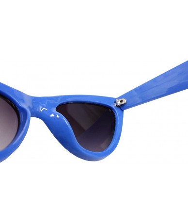 Cat Eye A8715 Cat Eye Sunglasses for Women UV400 Protection Shades - Blue - CY18GMKZTE4 $8.73