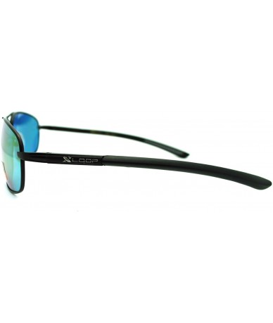 Oval Oval Rectangular Mens Sunglasses Metal Spring Hinge - Black - CI11NH9DHR1 $11.30