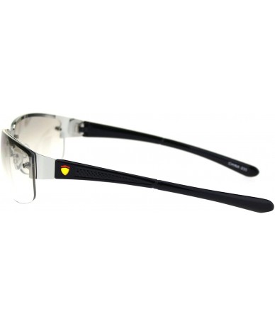 Rectangular Mens Fashion Sunglasses Designer Style Half Rim Rectangular Shades UV 400 - CG18AYM80ND $14.96
