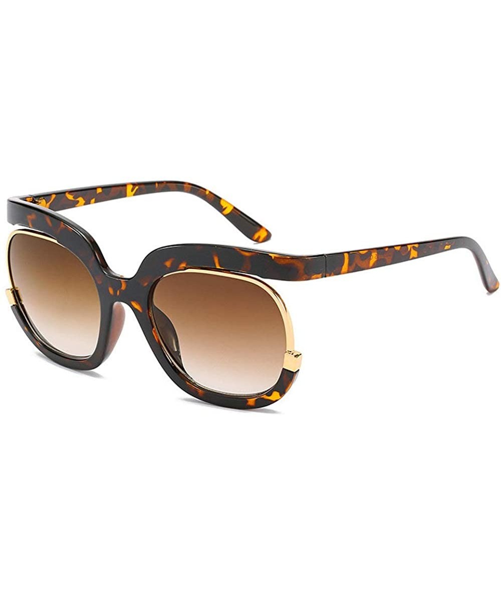 Oversized Luxury oversized sunglasses women vintage brand cat half frame sun glasses men female lady shades new UV400 - CT18T...