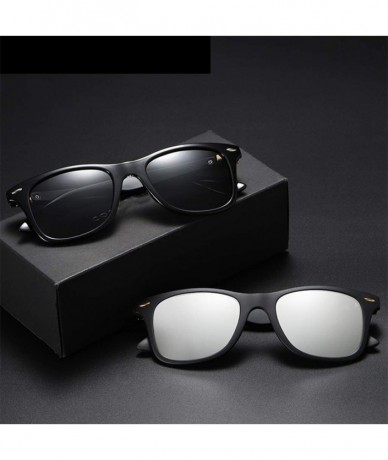 Square Sunglasses Unisex Polarized 100% UV Blocking Fishing and Outdoor Climbing Driving Glasses Square Frame Fashion - CO18W...