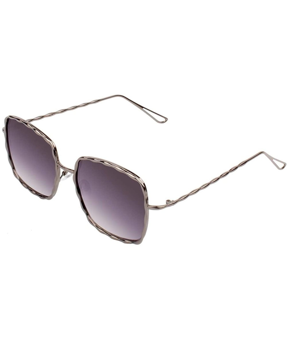 Goggle Women Classic Square Sunglasses - Gunmetal/Purple - C418WSELNN9 $15.64