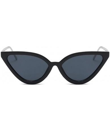 Round Women Cat Eye Sunglasses PC Frame Fashion For Female - Black(gold Legs) - CR199Q0W675 $7.06