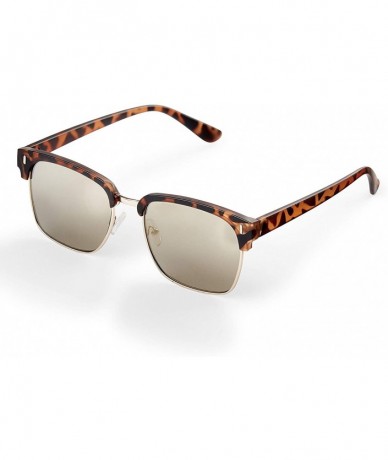 Square Big and Tall Retro Sunglasses- Brown - Brown - CH18XI8NIRI $33.90