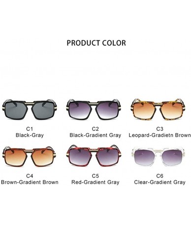 Square Oversized Square Sunglasses Man Luxury Brand Design Sun Glasses Men Plastic+Metal Frame Eyewear UV400 - CJ199QD5QGG $8.00