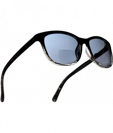 Wrap Bifocal Reading Sunglasses Fashion Readers Sun Glasses for Men and Women - Black - CX12EDR9T3B $52.97