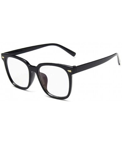 Square Women Square Sunglasses Vintage Rivet Sun Glasses Female Mirror Glasses Blue Pink UV400 - Blackwhite - C21902THANG $21.07